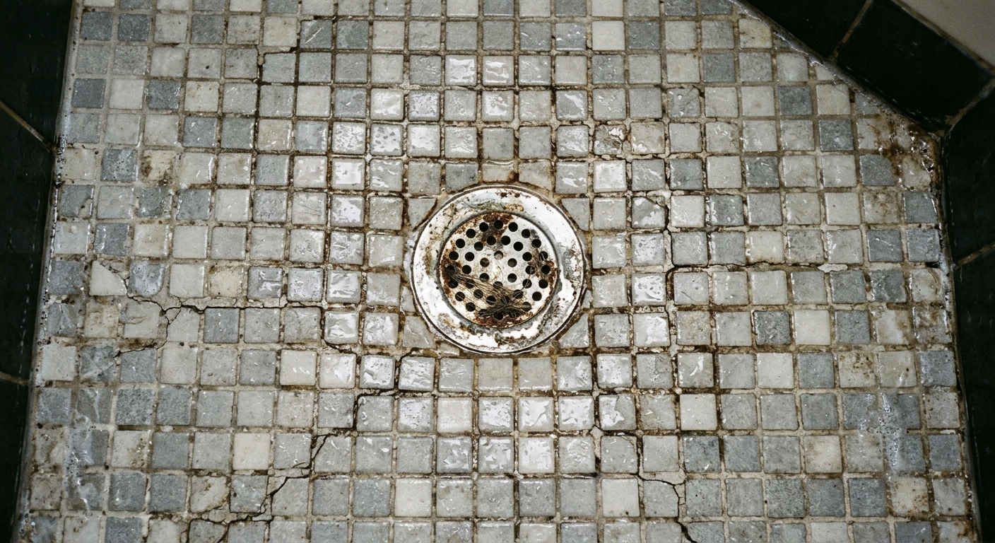 Shower floor before